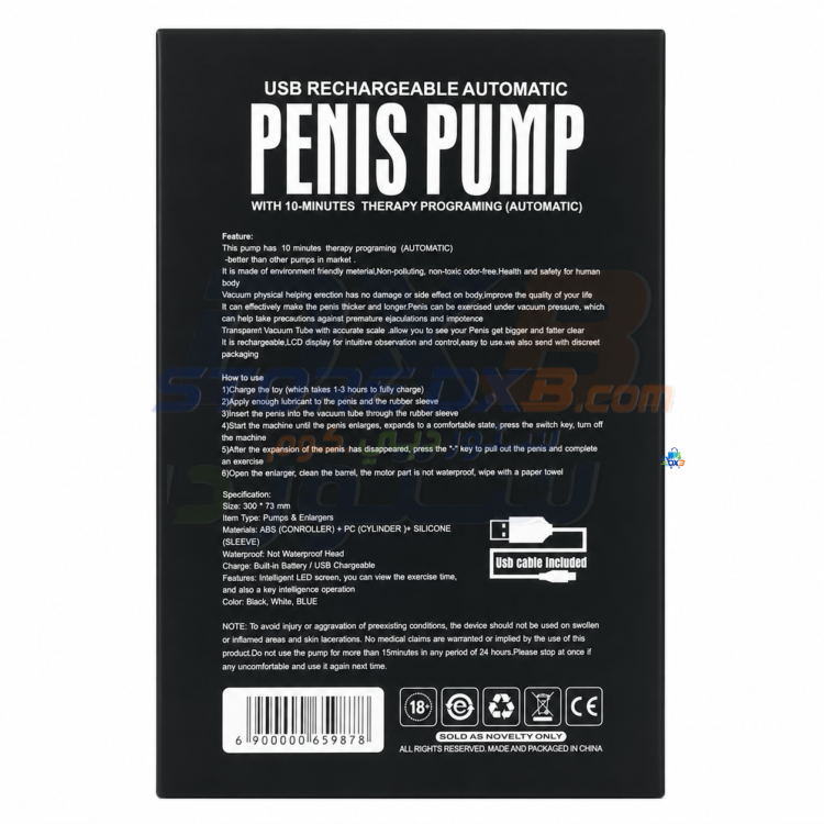 Automatic Male Massage Vacuum Pump with LED Screen thumbnail 3