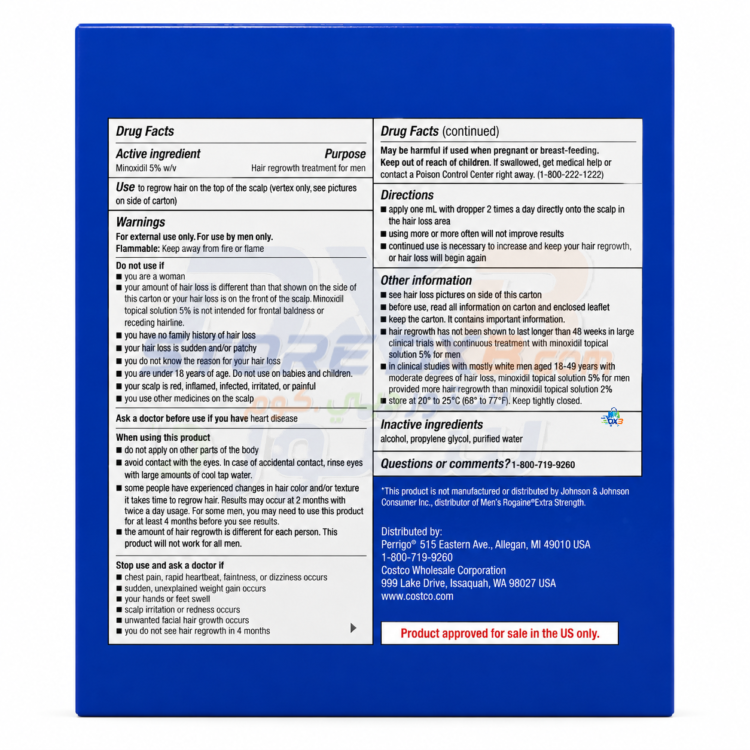 Kirkland Signature Minoxidil 5% Topical Solution - 3 Bottles thumbnail 3