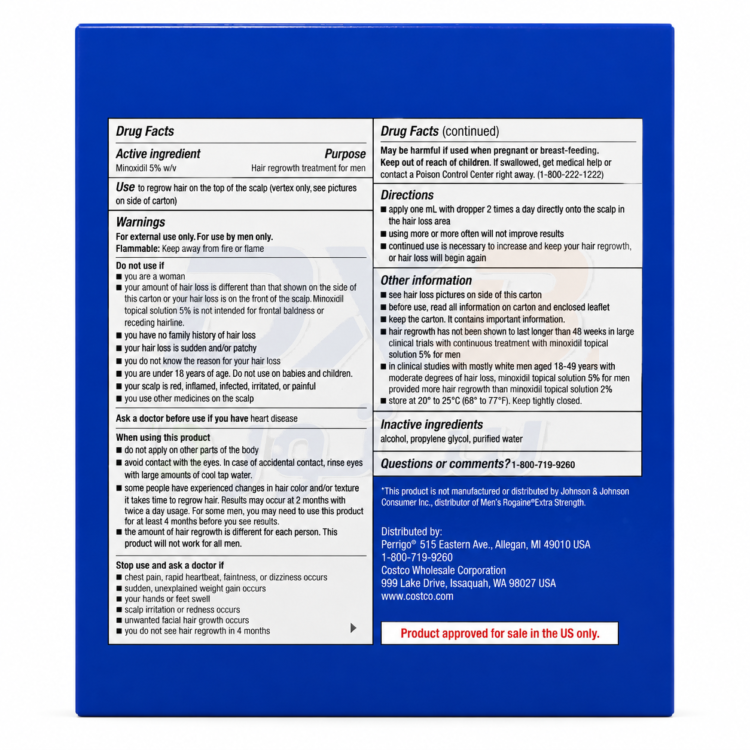 Kirkland Signature Minoxidil 5% Topical Solution (6 Bottels) thumbnail 4