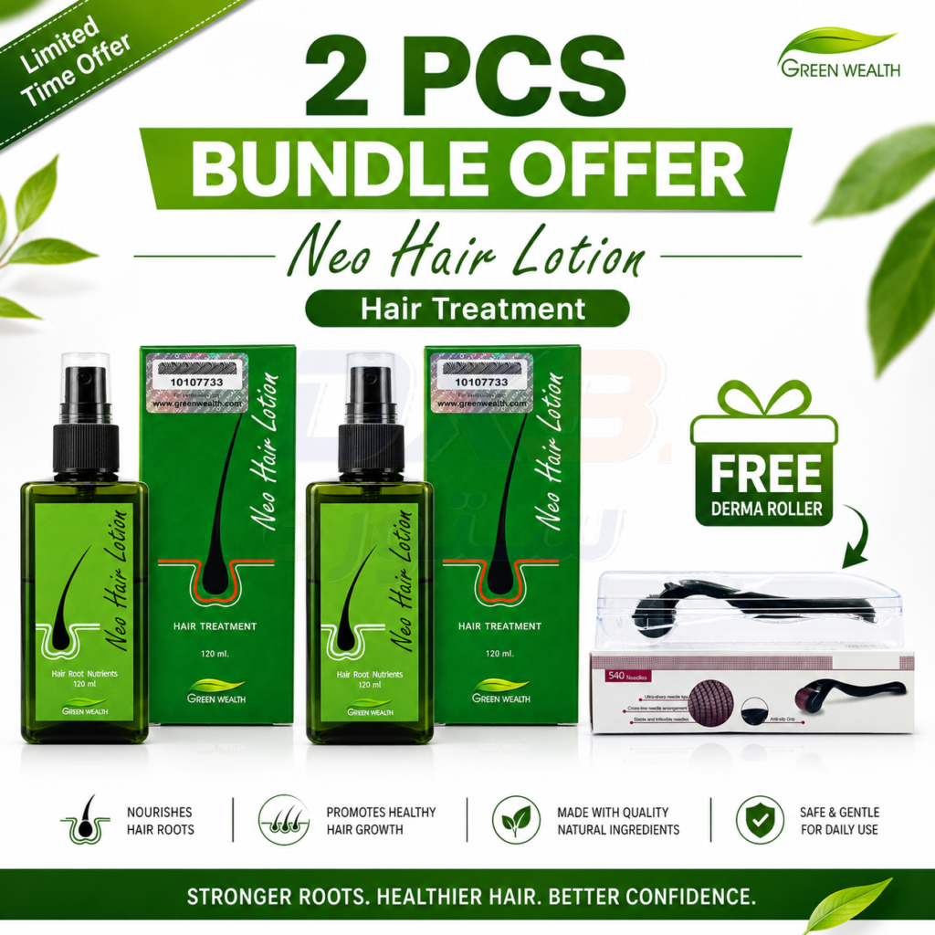 2 Neo Hair Lotion Green Wealth Free Derma Rollar product image