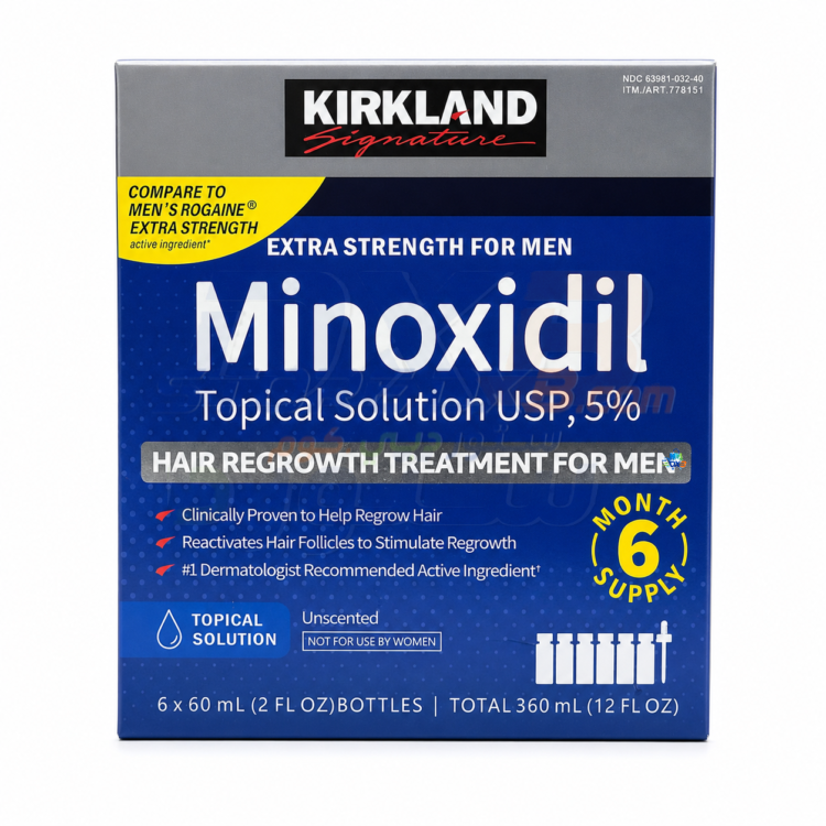 Kirkland Signature Minoxidil 5% Topical Solution - 3 Bottles