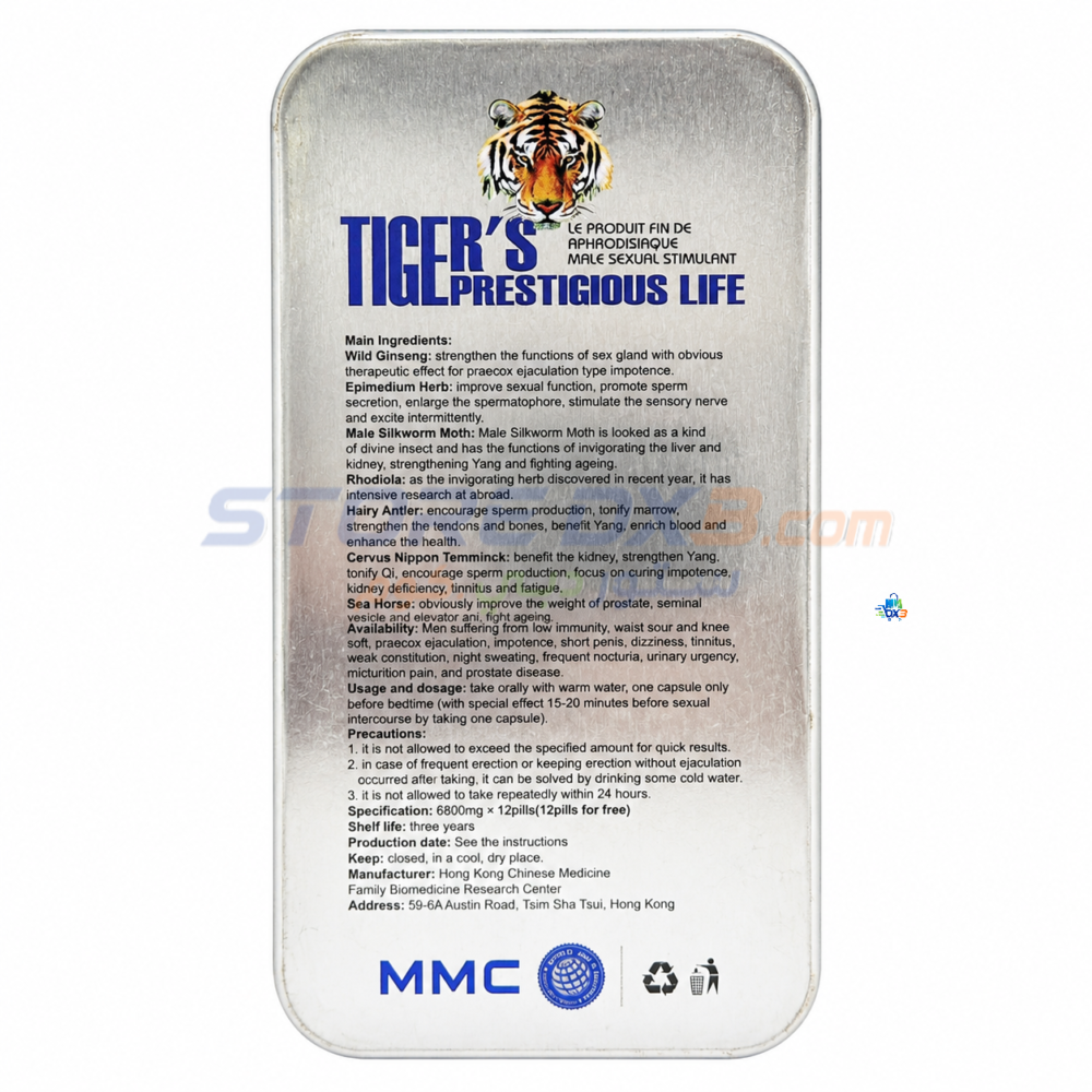 Tiger's Precious Life Male Sexual Stimulant thumbnail 4