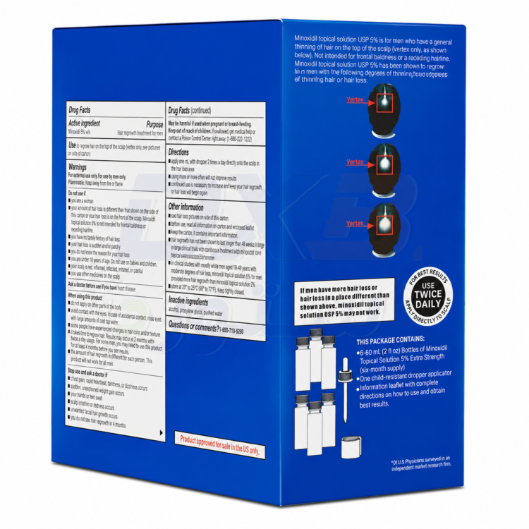 Kirkland Signature Minoxidil 5% Topical Solution (6 Bottels) thumbnail 5
